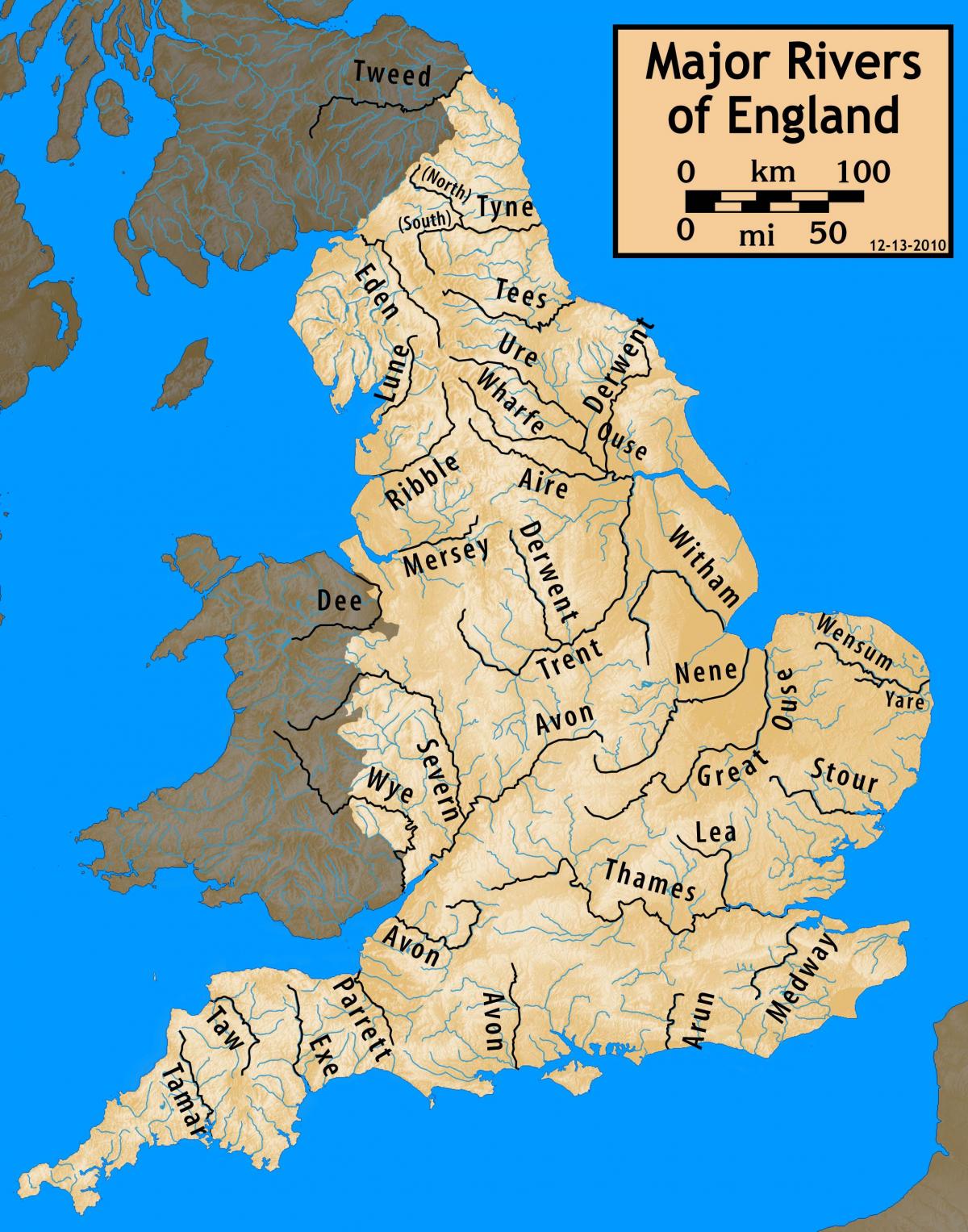 河川 in イギリス (イギリス) map