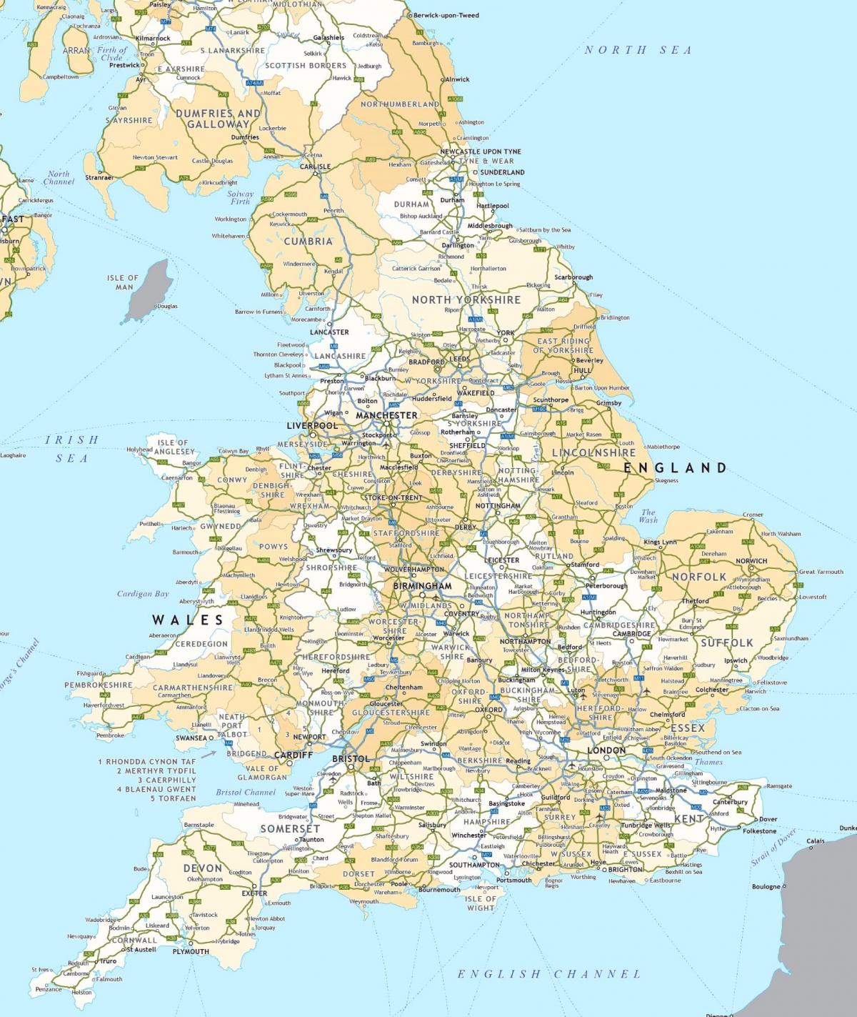 イギリス (UK) の運転地図