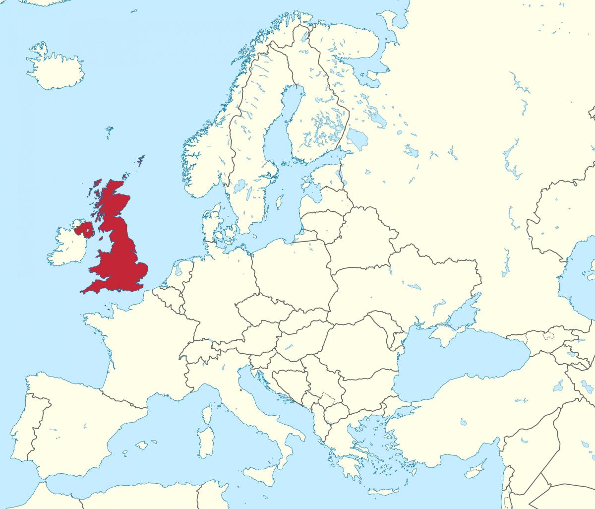 イギリス (イギリス) ヨーロッパの地図上の位置