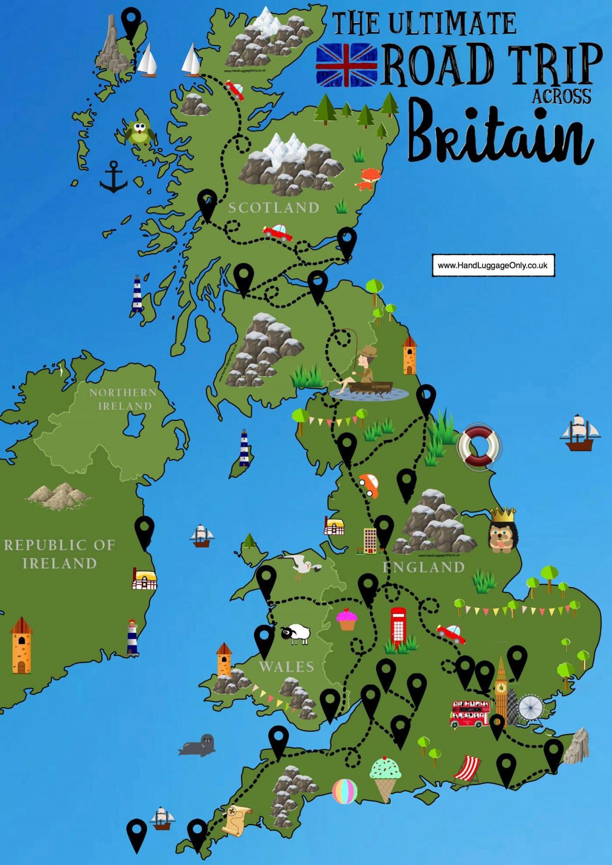 イギリス旅行マップ