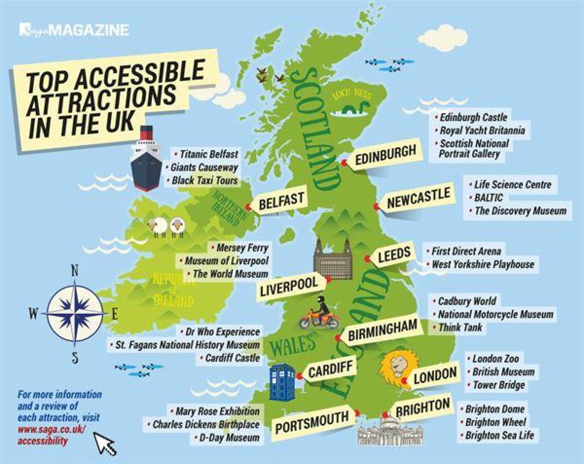 イギリス (イギリス) 観光名所マップ
